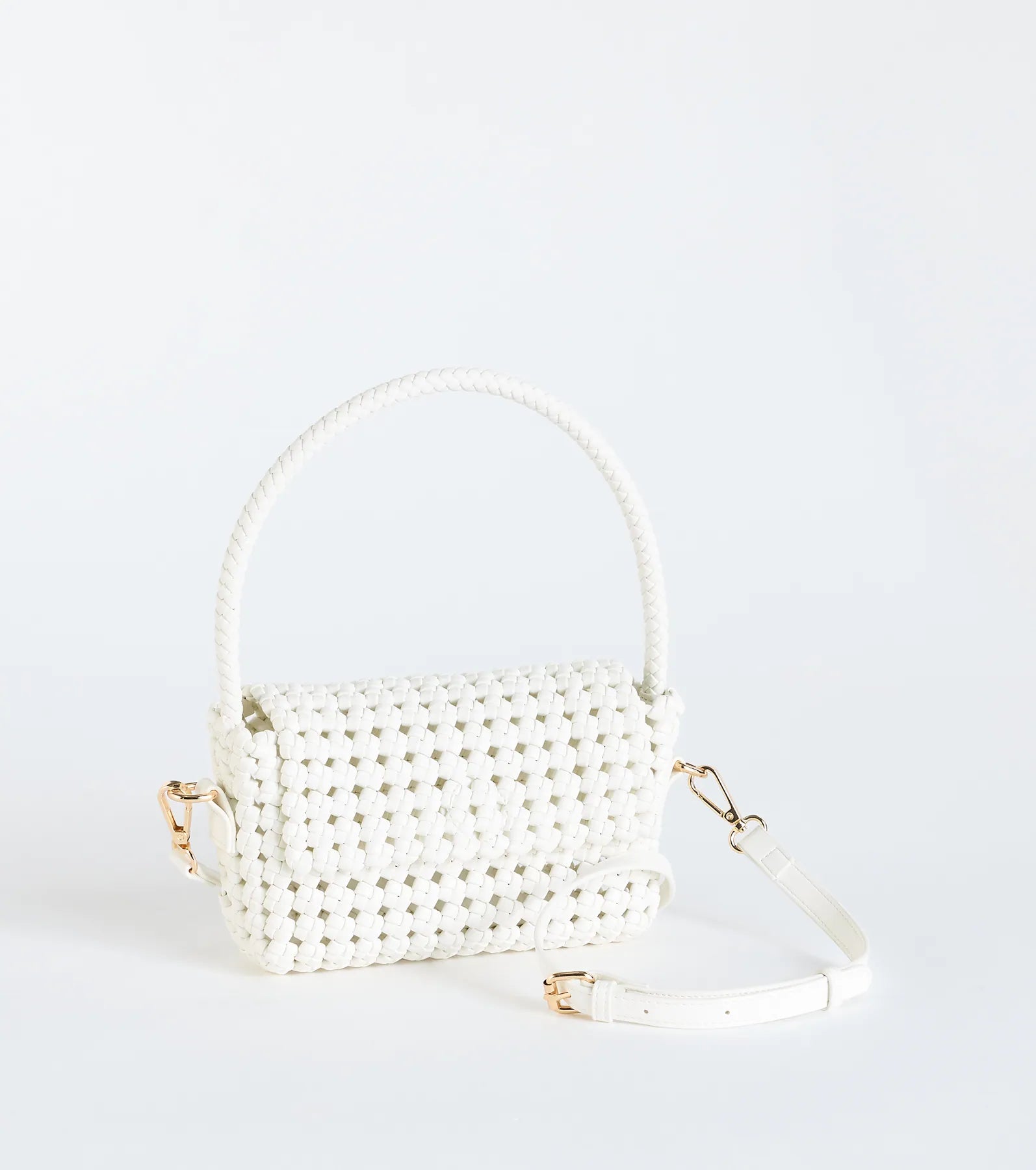 Finishing Touch Woven Shoulder Bag