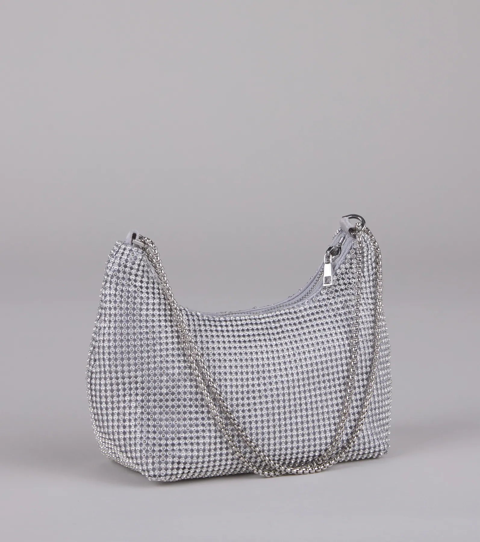 Glamour Girlie Rhinestone Mesh Shoulder Bag - Image 4