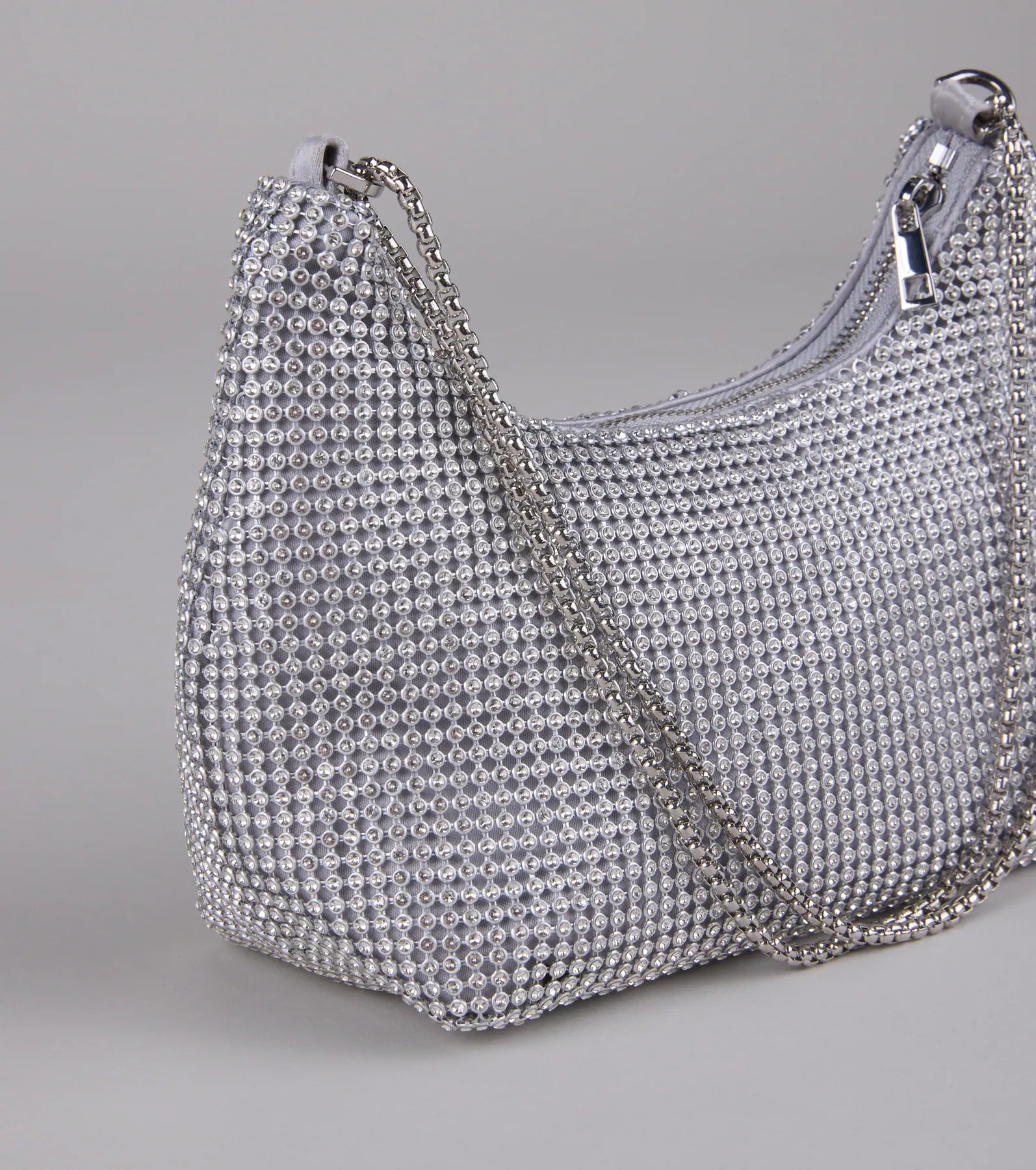 Glamour Girlie Rhinestone Mesh Shoulder Bag - Image 5