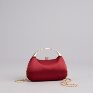 Evening Glow Satin Clutch Bag