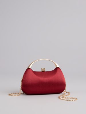 Evening Glow Satin Clutch Bag