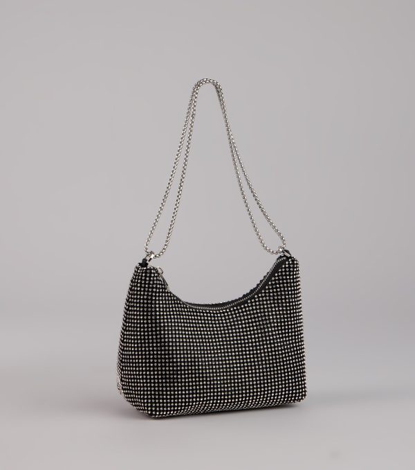 Glamour Girlie Rhinestone Mesh Shoulder Bag - Image 7