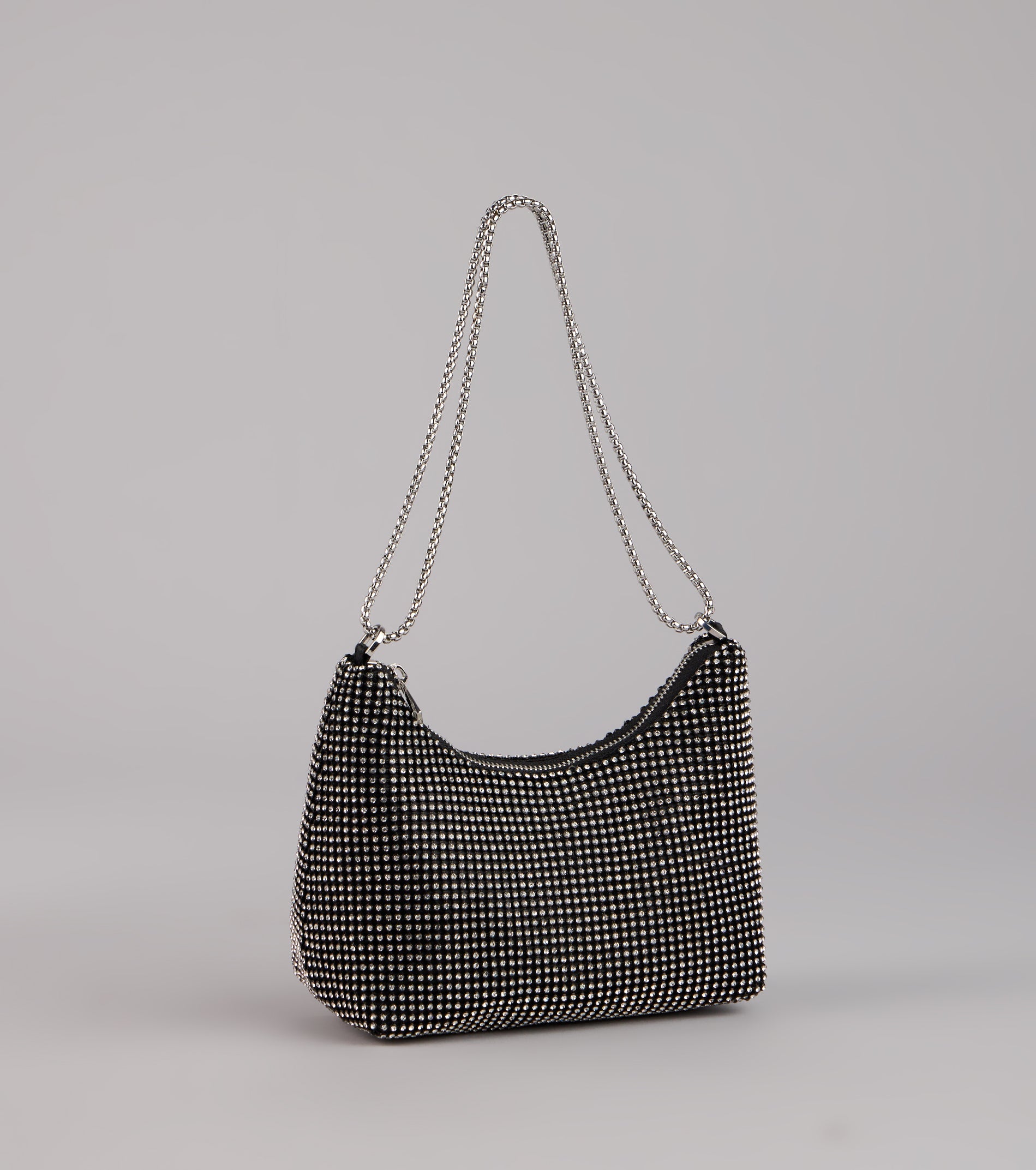Glamour Girlie Rhinestone Mesh Shoulder Bag - Image 7