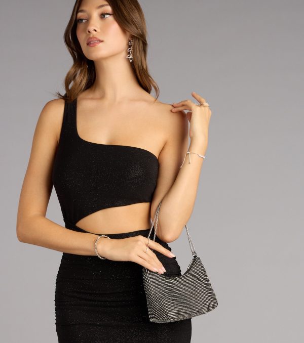 Glamour Girlie Rhinestone Mesh Shoulder Bag - Image 8