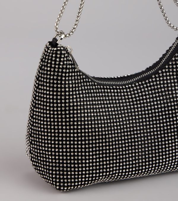Glamour Girlie Rhinestone Mesh Shoulder Bag - Image 9