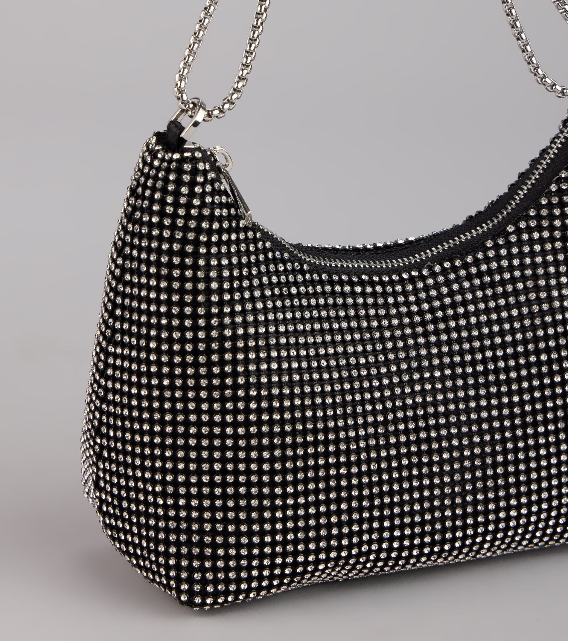 Glamour Girlie Rhinestone Mesh Shoulder Bag - Image 9
