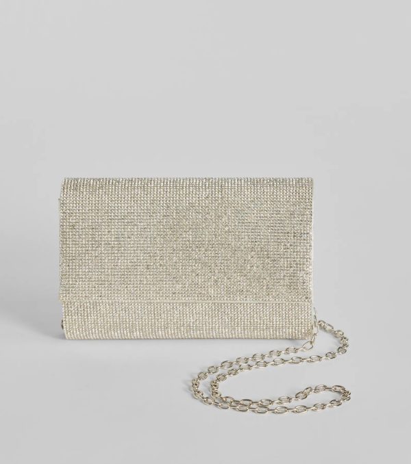 Luxe Glamour Rhinestone Box Clutch - Image 6