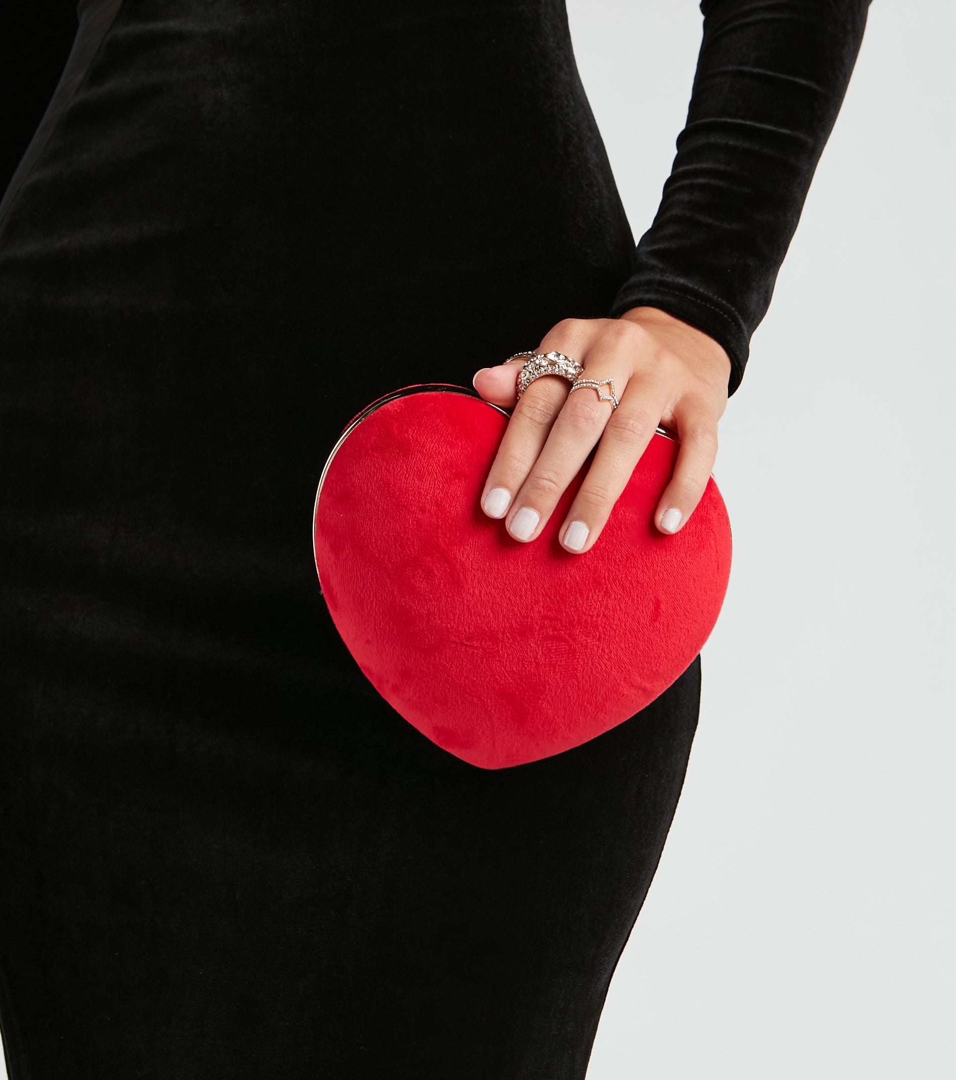 Love For Luxe Velvet Heart Clutch - Image 2