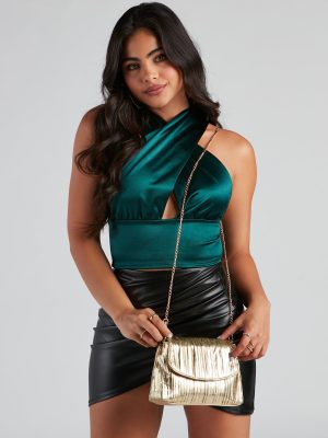 Metallic Glow Foiled Purse