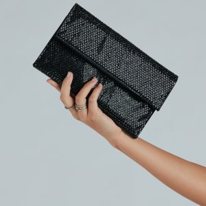 Perfect Shine Gemstone Fold-Over Clutch