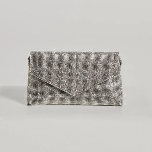 Sparkle Effect Rhinestone Crossbody Purse