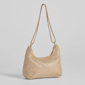 Glamour Girlie Rhinestone Mesh Shoulder Bag