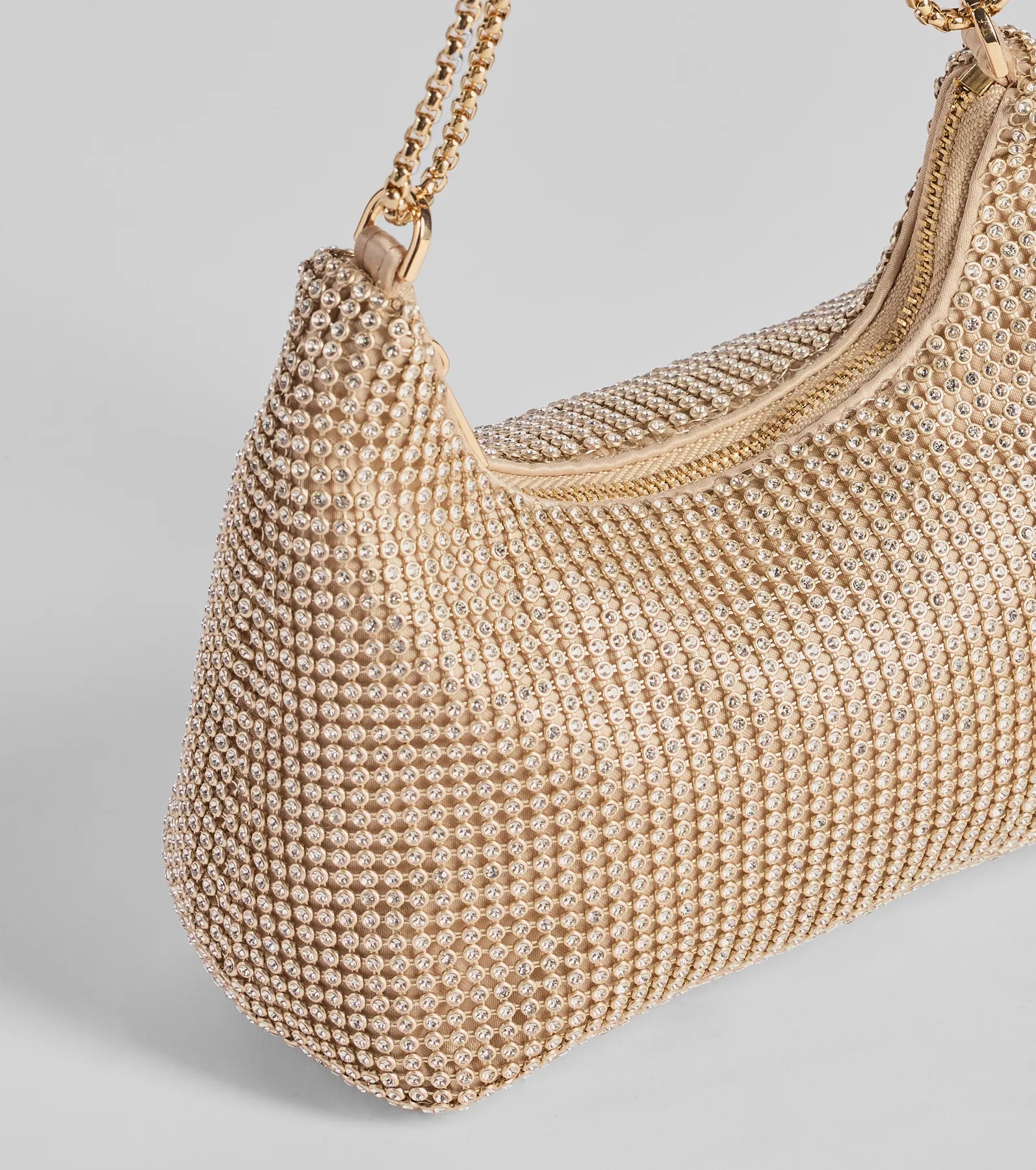 Glamour Girlie Rhinestone Mesh Shoulder Bag - Image 2