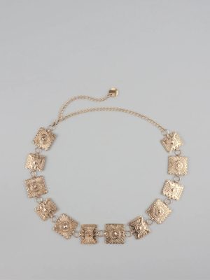 Stand Out At Sundown Concho Chain Belt