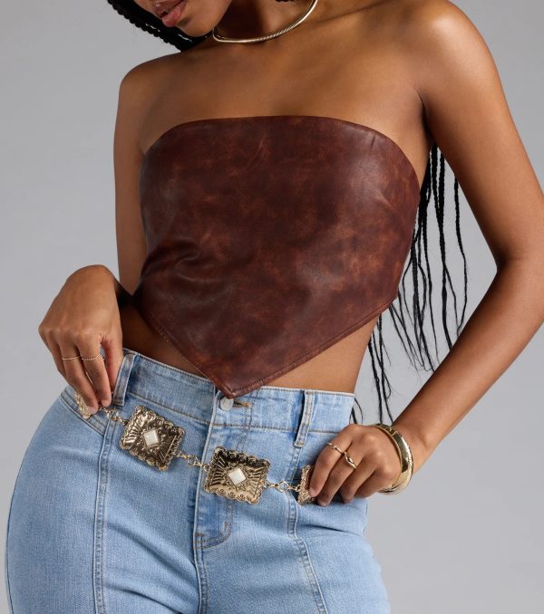 Western Vibes Colored Stone Chain Belt - Image 9