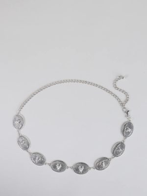 In The Ring Etched Bull Concho Belt