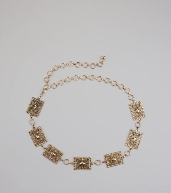 Boho Look Concho Chain Belt