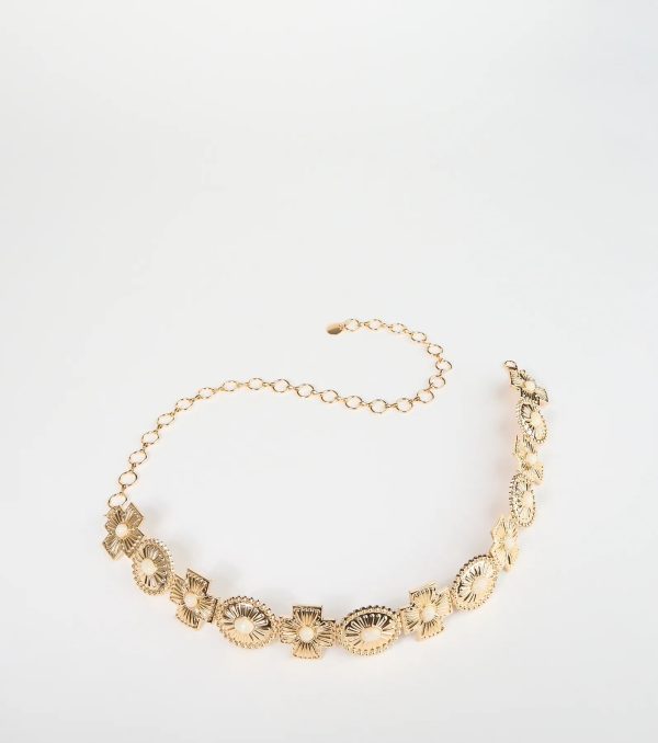 Boho Sleek Cross Concho Chain Belt - Image 7