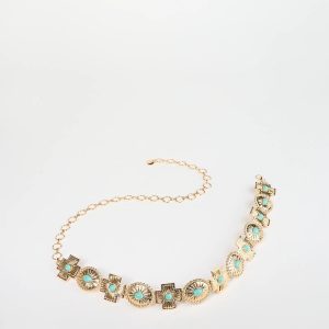 Boho Sleek Cross Concho Chain Belt