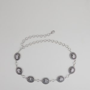 Saddle Chic Oval Concho Chain Belt