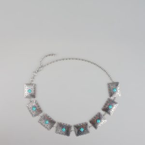 Western Flair Stone Concho Chain Belt