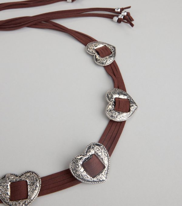 Wild Affair Heart Concho String Belt - Image 5