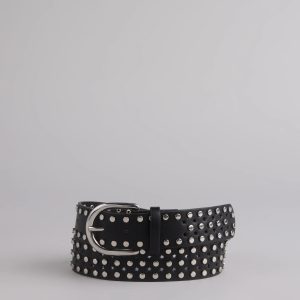 Elevated Edgy Studded Faux Leather Belt
