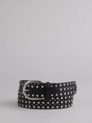 Elevated Edgy Studded Faux Leather Belt