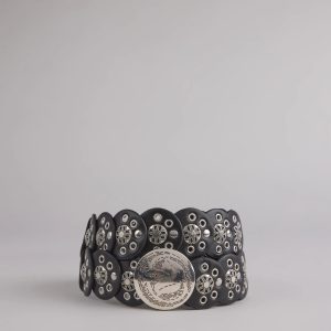 Boho Edge Faux Leather Medallion Belt