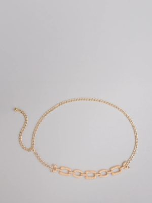 Charming Ways Textured Chain Belt