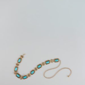 Boho Glow Turquoise Stone Chain Belt