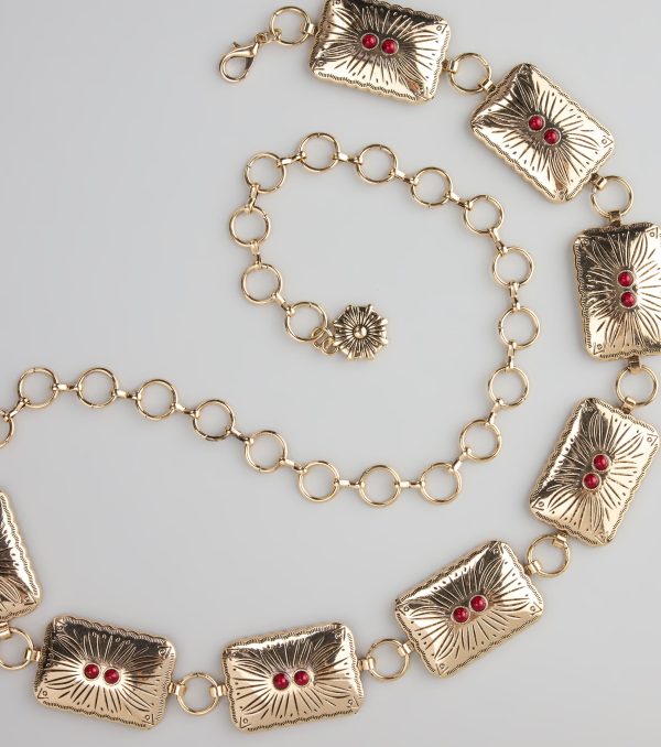 Desert Rose Concho Chain Belt - Image 3