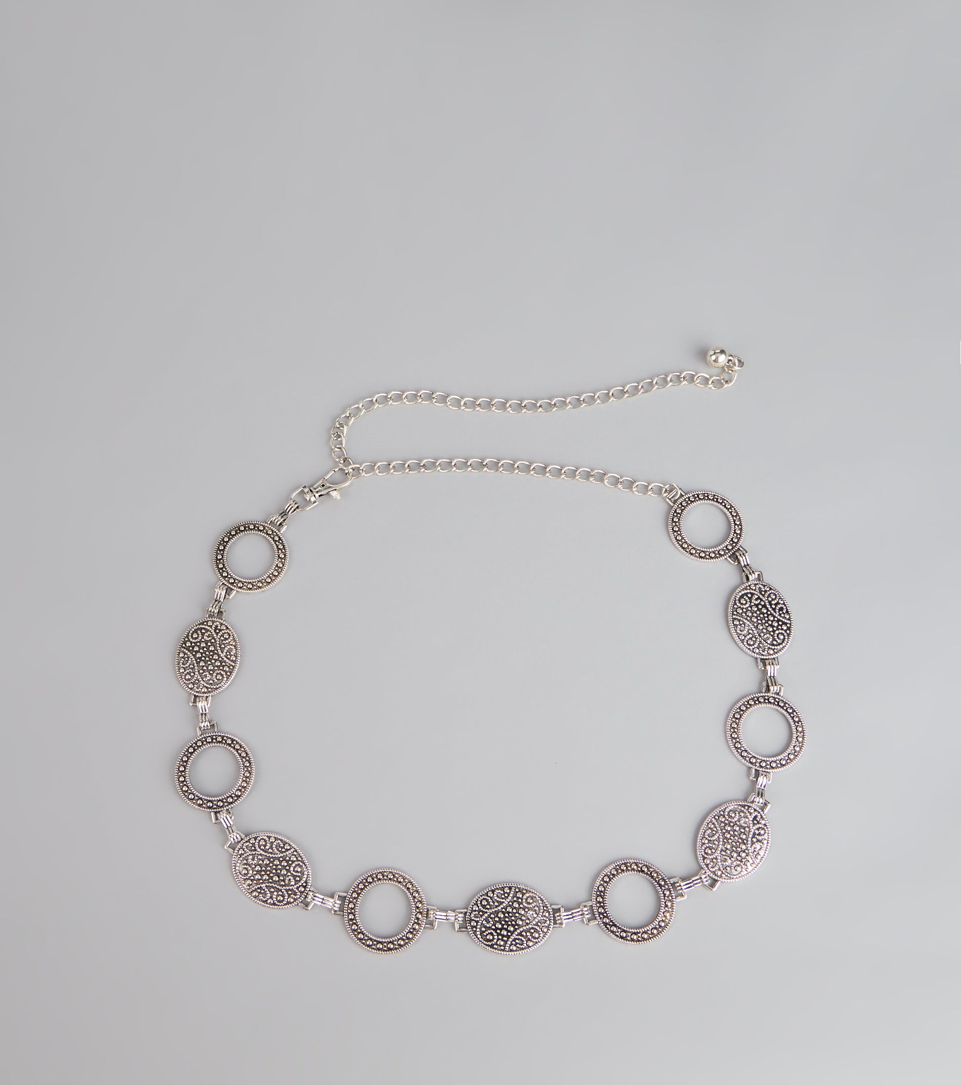 Gilded Era Textured Concho Chain Belt - Image 4