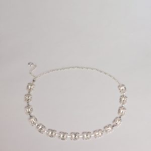 Gem Glow Etched Chain Belt
