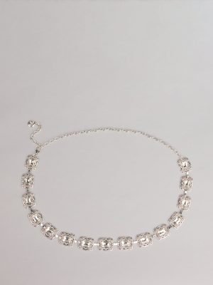 Gem Glow Etched Chain Belt