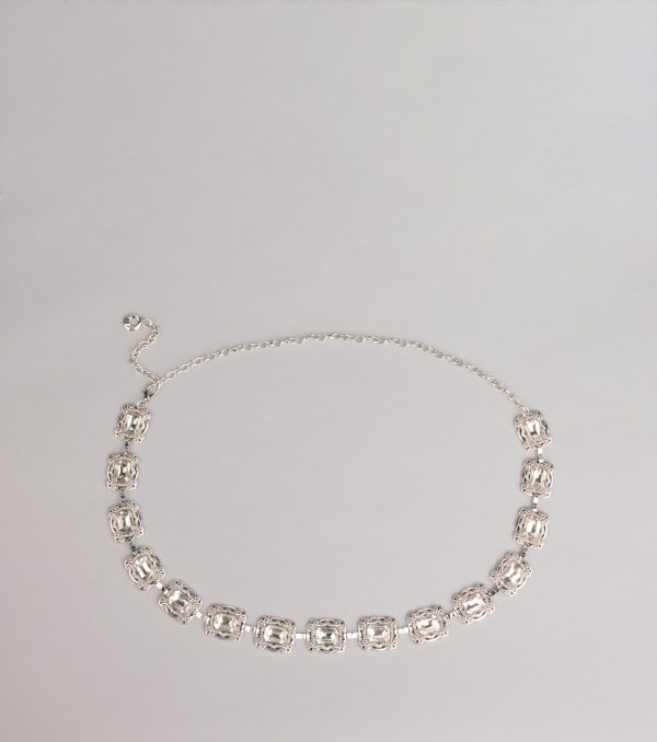 Gem Glow Etched Chain Belt