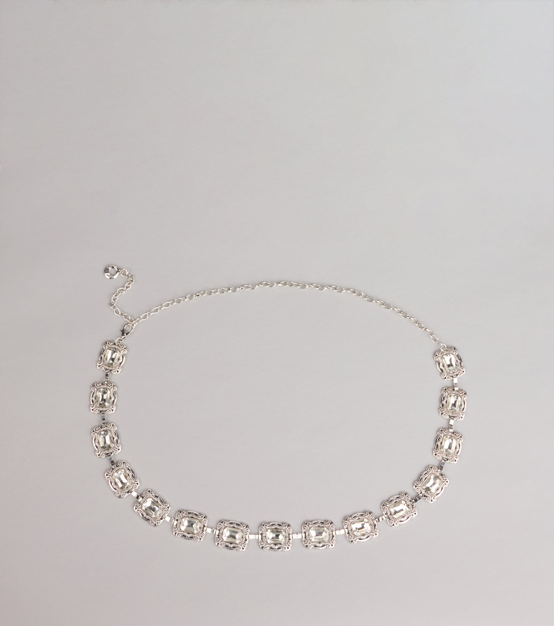 Gem Glow Etched Chain Belt