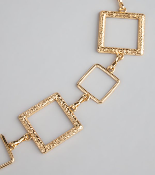 Link Up Square Chain Belt - Image 2