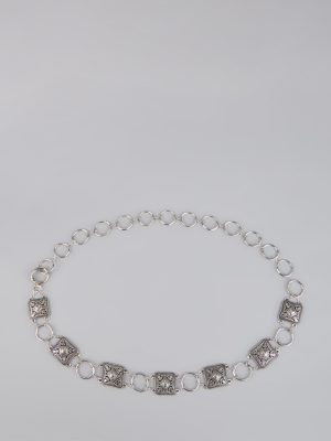 Major Attitude Etched Square Chain Belt