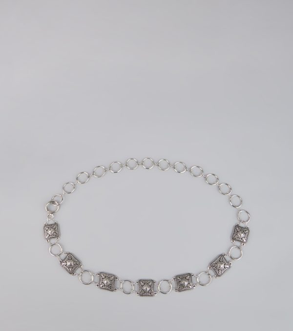 Major Attitude Etched Square Chain Belt