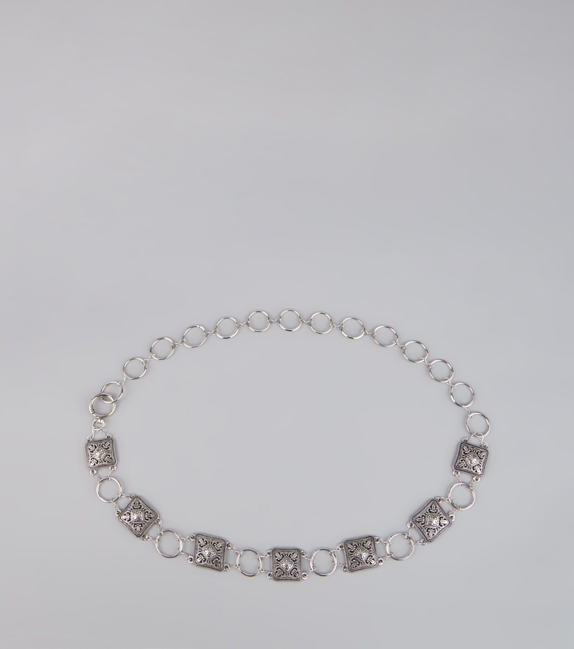 Major Attitude Etched Square Chain Belt