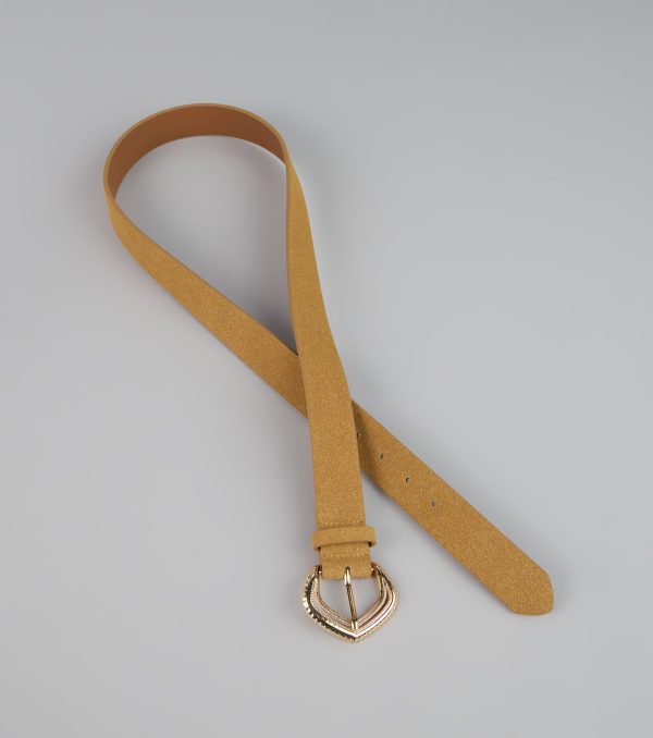 Buckle Up Etched Faux Leather Belt - Image 3