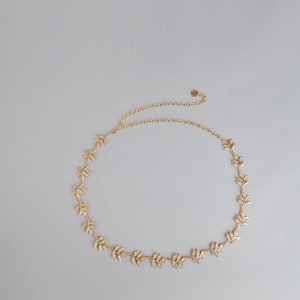 Golden Flair Leaf Chain Belt