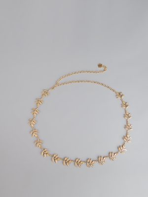 Golden Flair Leaf Chain Belt