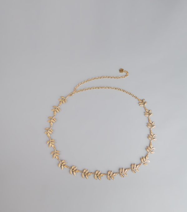 Golden Flair Leaf Chain Belt