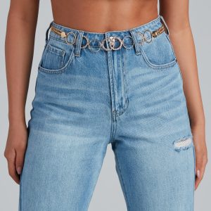 Stylish Deets Rhinestone Chain Belt