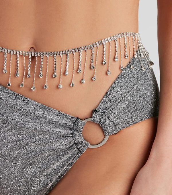 Glam Tassels Rhinestone Belt - Image 2