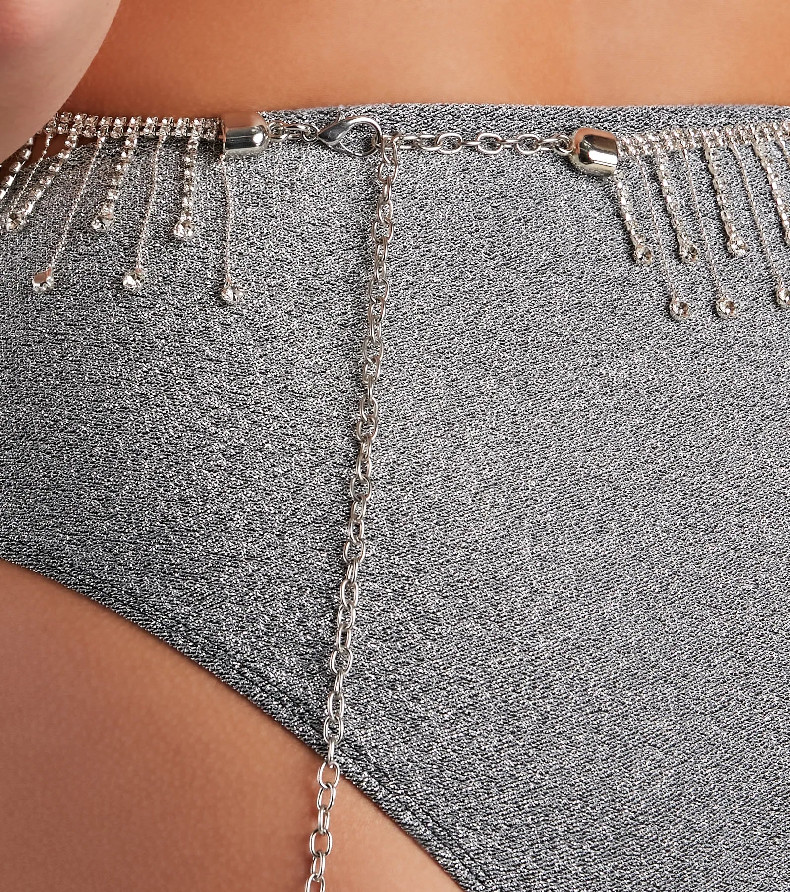 Glam Tassels Rhinestone Belt - Image 4