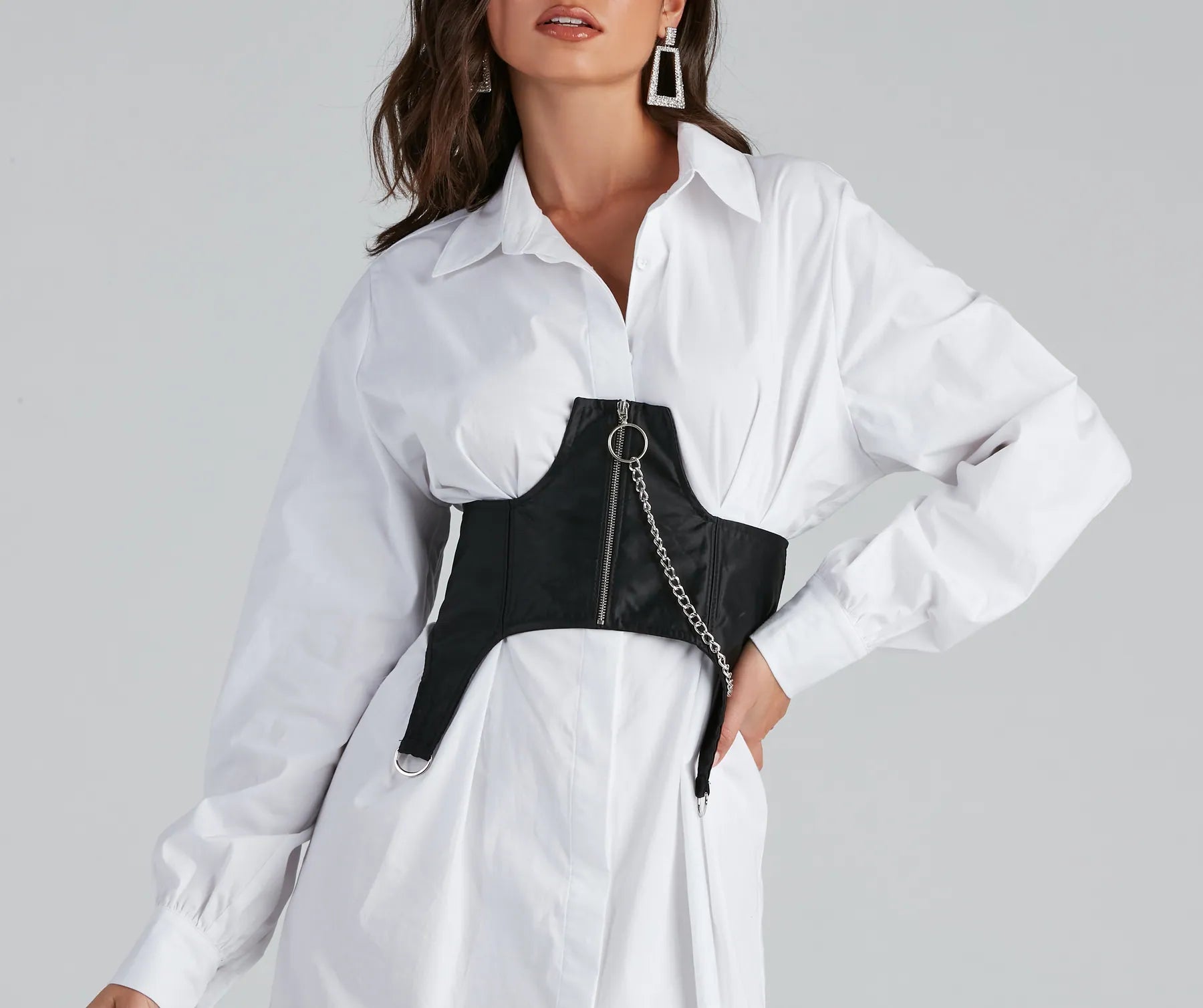 Bold Glam Satin Underbust Bustier - Image 2