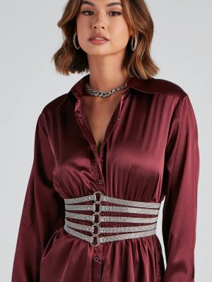 Glam Rhinestone Stretch Belt